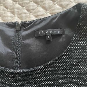 Theory Shift Dress Gray Tweed Size 2